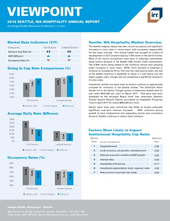 2018 Viewpoint Seattle Hospitality Report