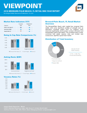 2018 Mid-Year Viewpoint Broward-Palm Beach, FL Retail Report