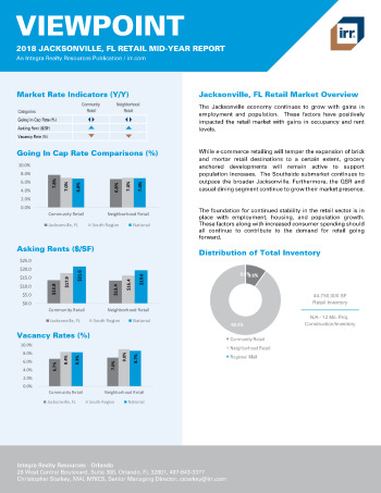2018 Mid-Year Viewpoint Jacksonville, FL Retail Report