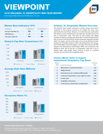 2018 Mid-Year Viewpoint Orlando, FL Hospitality Report