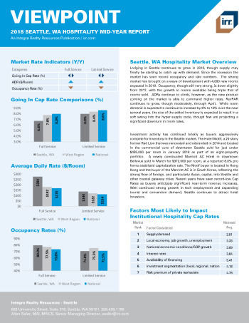 2018 Mid-Year Viewpoint Seattle, WA Hospitality Report