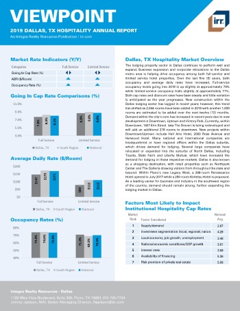 2019 Annual Viewpoint Dallas Hospitality Report