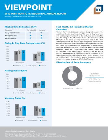 2019 Annual Viewpoint Fort Worth Industrial Report