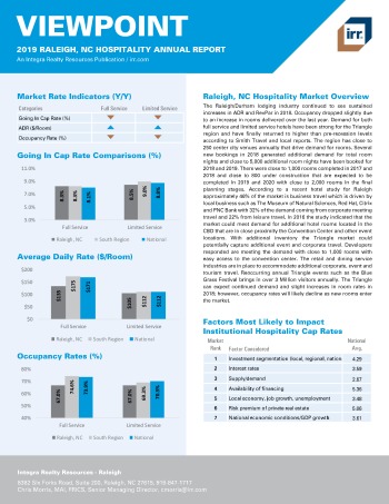 2019 Annual Viewpoint Raleigh Hospitality Report
