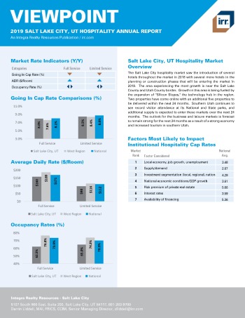 2019 Annual Viewpoint Salt Lake City Hospitality Report
