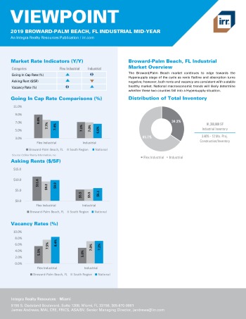 2019 Mid-Year Viewpoint Broward-Palm Beach Industrial Report