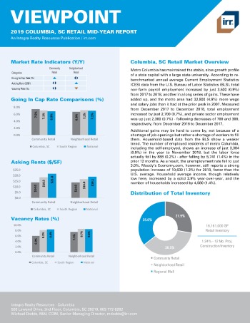 2019 Mid-Year Viewpoint Columbia Retail Report