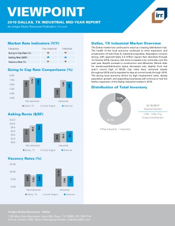 2019 Mid-Year Viewpoint Dallas Industrial Report