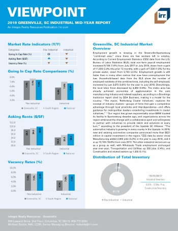 2019 Mid-Year Viewpoint Greenville Industrial Report