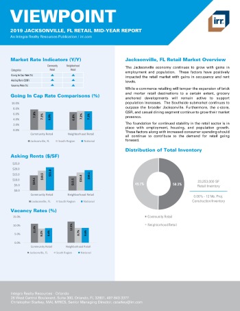 2019 Mid-Year Viewpoint Jacksonville Retail Report