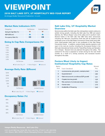 2019 Mid-Year Viewpoint Salt Lake City Hospitality Report