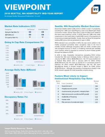 2019 Mid-Year Viewpoint Seattle Hospitality Report