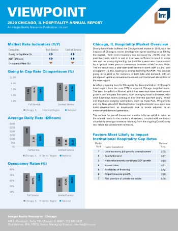 2020 Annual Viewpoint Chicago Hospitality Report