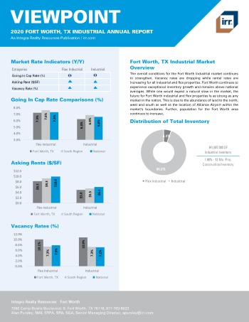2020 Annual Viewpoint Fort Worth Industrial Report