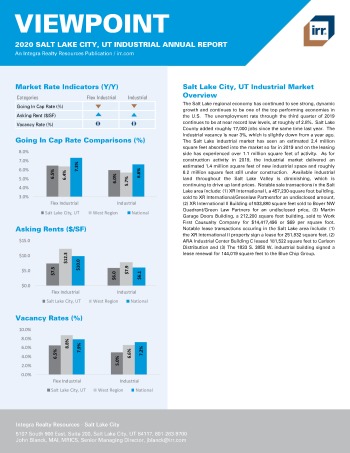 2020 Annual Viewpoint Salt Lake City Industrial Report