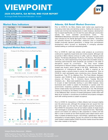 2020 Mid-Year Viewpoint Atlanta, GA Retail Report