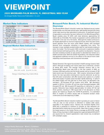2020 Mid-Year Viewpoint Broward-Palm Beach, FL Industrial Report