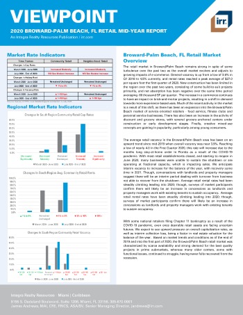 2020 Mid-Year Viewpoint Broward-Palm Beach, FL Retail Report