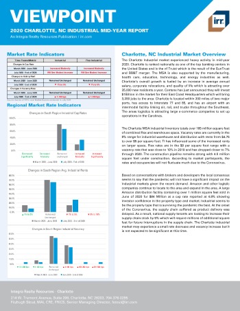 2020 Mid-Year Viewpoint Charlotte, NC Industrial Report