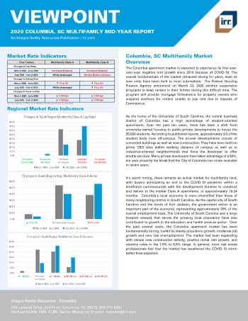 2020 Mid-Year Viewpoint Columbia, SC Multifamily Report