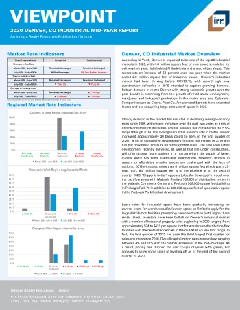 2020 Mid-Year Viewpoint Denver, CO Industrial Report