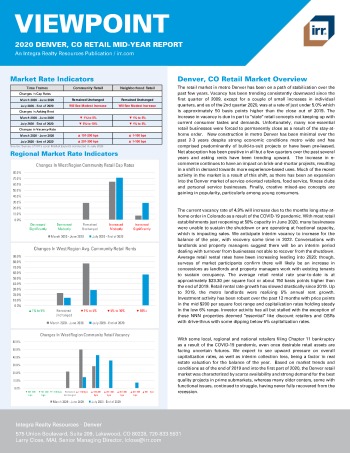 2020 Mid-Year Viewpoint Denver, CO Retail Report