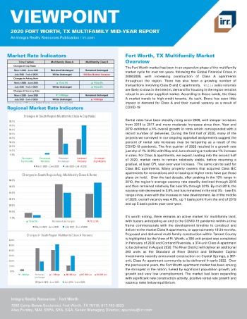 2020 Mid-Year Viewpoint Fort Worth, TX Multifamily Report