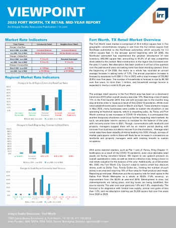 2020 Mid-Year Viewpoint Fort Worth, TX Retail Report