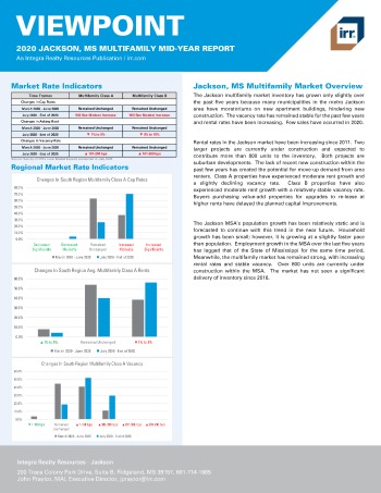 2020 Mid-Year Viewpoint Jackson, MS Multifamily Report