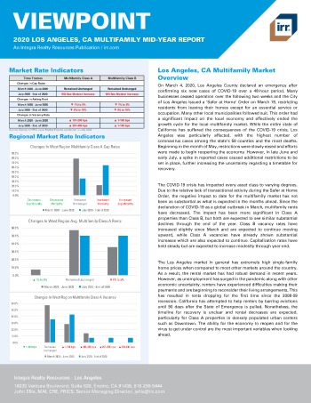 2020 Mid-Year Viewpoint Los Angeles, CA Multifamily Report