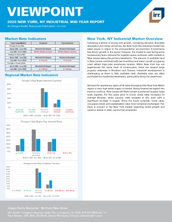 2020 Mid-Year Viewpoint New York, NY Industrial Report