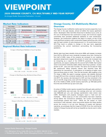 2020 Mid-Year Viewpoint Orange County, CA Multifamily Report