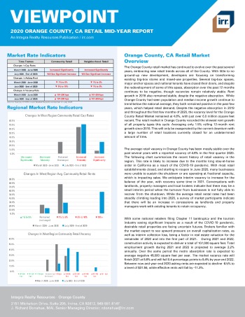 2020 Mid-Year Viewpoint Orange County, CA Retail Report