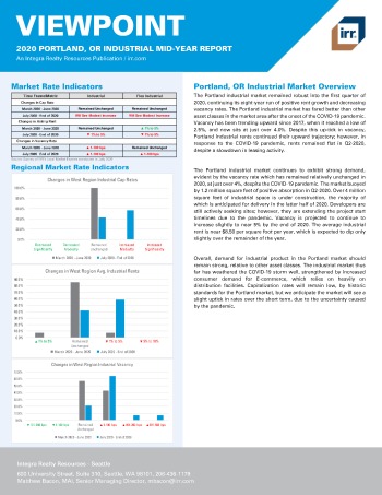 2020 Mid-Year Viewpoint Portland, OR Industrial Report