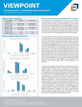 2020 Mid-Year Viewpoint Richmond, VA Industrial Report