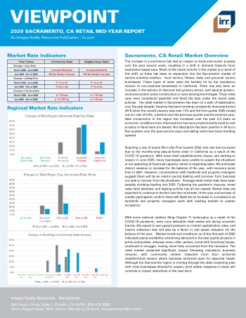 2020 Mid-Year Viewpoint Sacramento, CA Retail Report