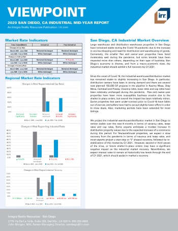 2020 Mid-Year Viewpoint San Diego, CA Industrial Report