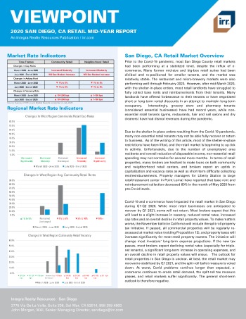 2020 Mid-Year Viewpoint San Diego, CA Retail Report