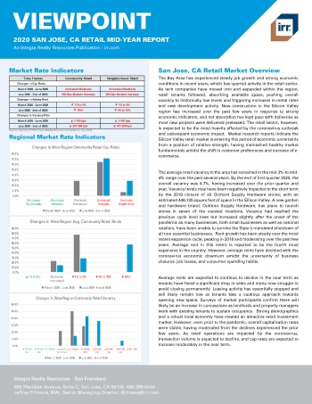 2020 Mid-Year Viewpoint San Jose, CA Retail Report