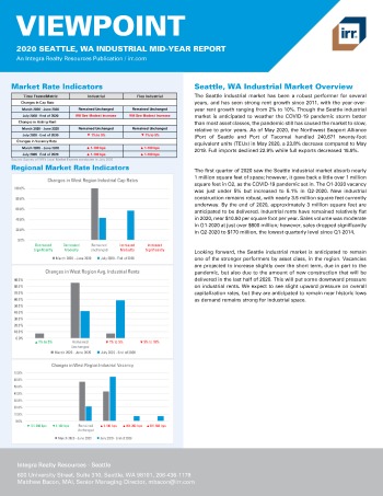 2020 Mid-Year Viewpoint Seattle, WA Industrial Report
