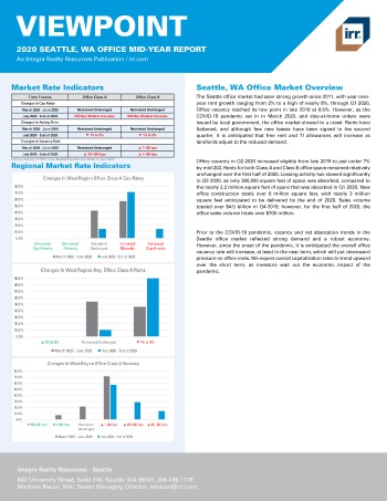 2020 Mid-Year Viewpoint Seattle, WA Office Report