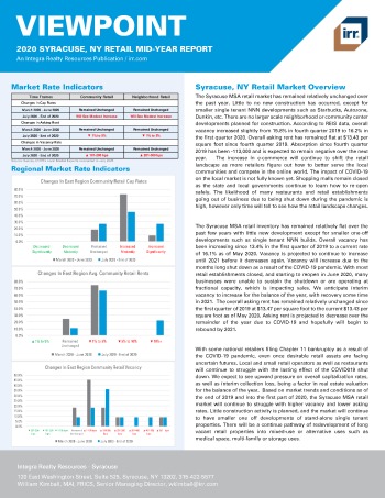 2020 Mid-Year Viewpoint Syracuse, NY Retail Report
