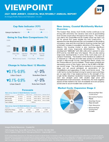 2021 Annual Viewpoint New Jersey, Coastal Multifamily Report