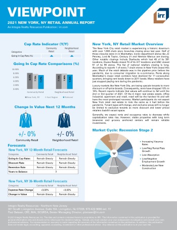 2021 Annual Viewpoint New York, NY Retail Report