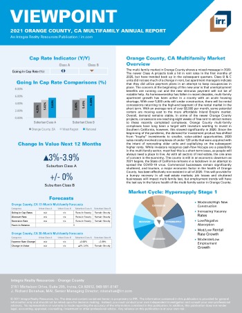2021 Annual Viewpoint Orange County, CA Multifamily Report