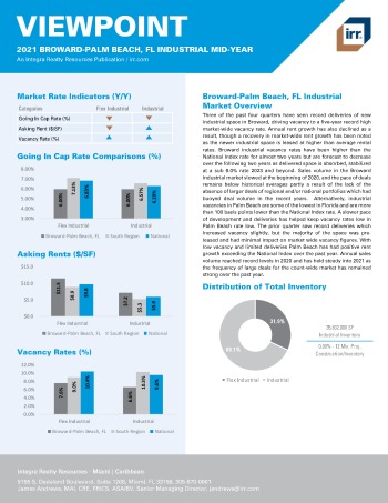 2021 Mid-Year Viewpoint Broward-Palm Beach, FL Industrial Report