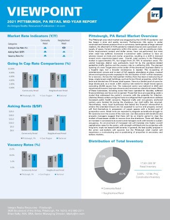 2021 Mid-Year Viewpoint Pittsburgh, PA Retail Report