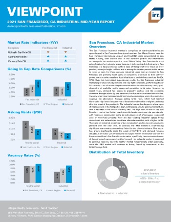 2021 Mid-Year Viewpoint San Francisco, CA Industrial Report
