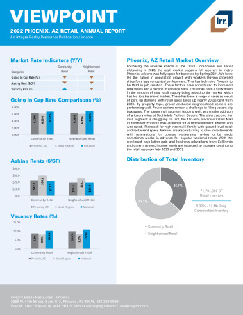2022 Annual Viewpoint Phoenix, AZ Retail Report