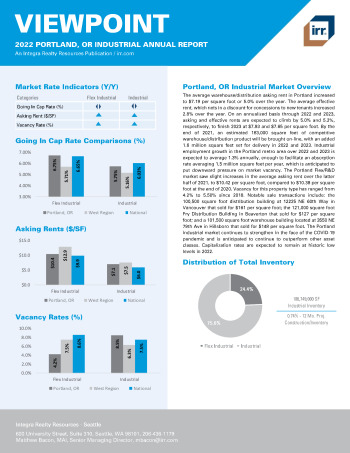 2022 Annual Viewpoint Portland, OR Industrial Report